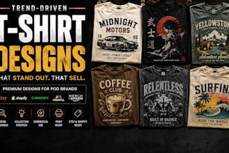 create bestselling print on demand tshirt designs for etsy and shopify