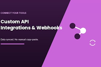 connect your apps with a custom api integration or webhook