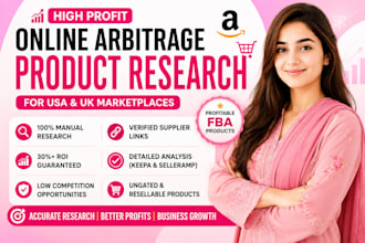 do amazon fba online arbitrage product research for USA and UK  ungated leads