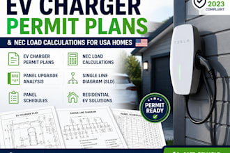design dc fast charging stations, slds, permit plans, electrical calculations