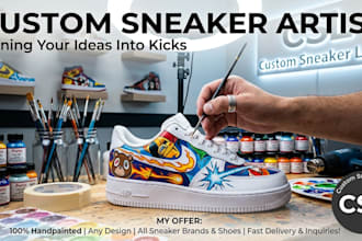 create premium handpainted custom sneaker art