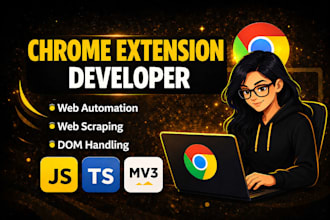 create develop a custom google chrome extension for automation