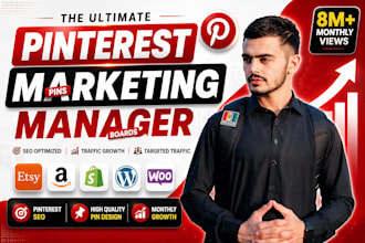 be your pinterest marketing manager for SEO and organic growth