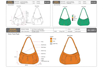 design fashion handbag, bag, backpack, purse wallet, tech pack accessories