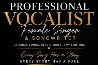 sing soulful female vocals for your music project