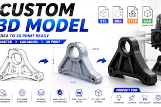 design custom 3d printable models stl obj cad files with fusion 360