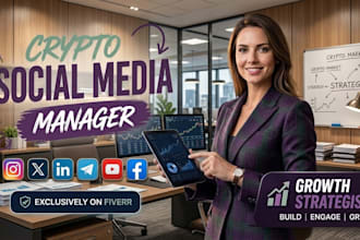 be your crypto project manager and social media manager post design