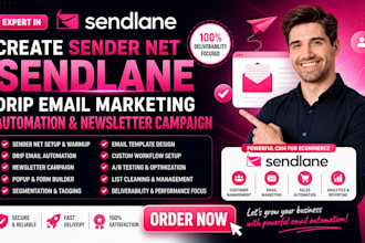 create sender net sendlane drip email marketing automation newsletter campaign