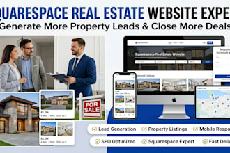 build squarespace real estate website for lead generation and property listings
