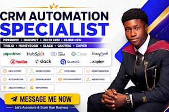 do slack clickup twilio quotelq crm hubspot zoho  freedomsoft zapier automation