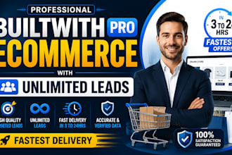 deliver builtwith shopify ecommerce leads with website analysis research