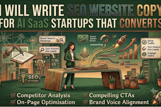 write SEO website copy for ai saas startups that converts visitors