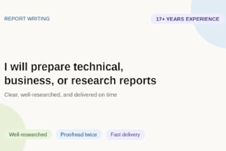 prepare reports for you