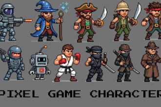 pixel game character, character sprite, game sprite, nsfw pixel, sprite sheet