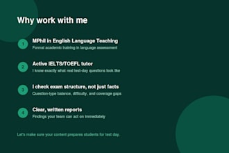 review, edit, or rewrite ielts questions and passages