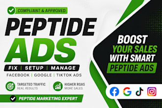 fix peptide ads issues run compliant peptide facebook google tiktok ads