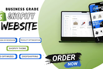 design or redesign shopify website, print on demand store, shopfiy store
