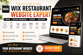 build wix restaurant menu, online ordering, delivery and pickup system