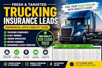 provide fresh trucking insurance and commercial auto liability leads
