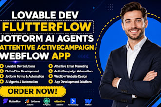 lovable dev flutterflow jotform ai agents attentive activecampaign webflow app