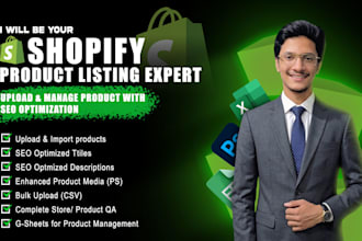 be your shopify listing expert and shopify store manager