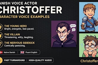 do character voices for games and animation