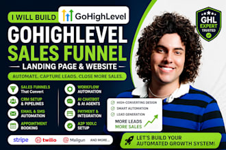 build gohighlevel sales funnel go high level landing page germany ghl website