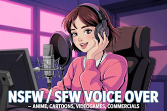 create nsfw female voice acting erotic flirty voice narration anime voice asmr