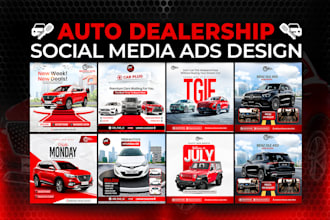 design social media design, post and ads for car dealership