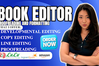 do developmental editing, proofread poetry non fiction fiction, kdp book editing