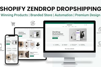 shopify zendrop dropshipping store winning product branded store design expert