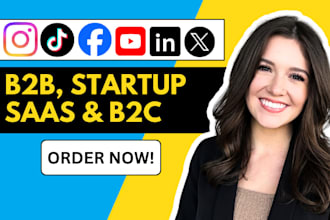 do startup saas b2c b2b manage and social media marketing