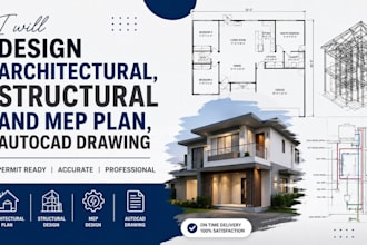 design architectural, structural and mep plan, autocad drawing