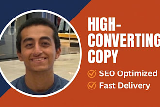 write high converting landing page copy