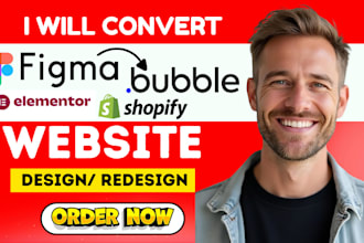 do figma to bubble io figma to shopify or figma to wordpress elementor website