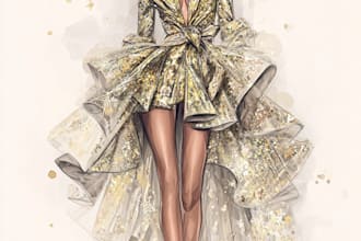 make fashion illustration for you