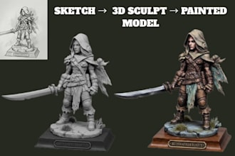 convert 2d to 3d model image to 3d picture to 3d 3d printing stl file