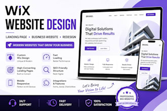 do wix website design, wix landing page or redesign wix site