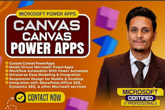 build powerapps canvas apps and power automate workflows