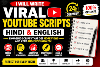 write engaging youtube shorts scripts in hindi and english