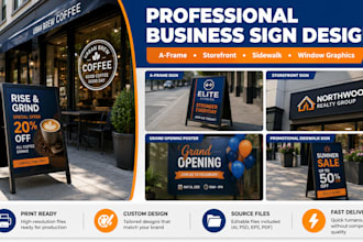 design a frame storefront business signs