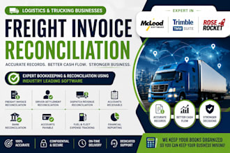 reconcile freight invoices using mcleod software, trimble tmw and rose rocket