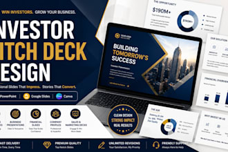 design or revamp investor presentation presentation slide and sales presentation