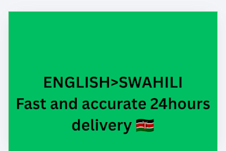 perfectly translate english to swahili