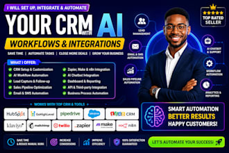 build ai CRM automation using hubspot, zapier, make and n8n