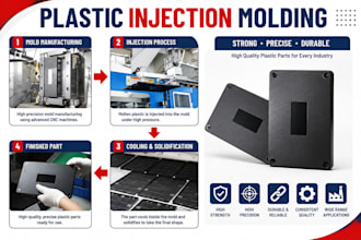 do plastic injection mold, plastic product, dfm, mold flow, and manufacture cad