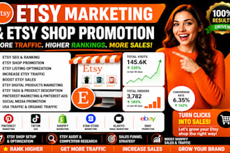 etsy promotion, etsy SEO to boost etsy traffic and sales, etsy marketing