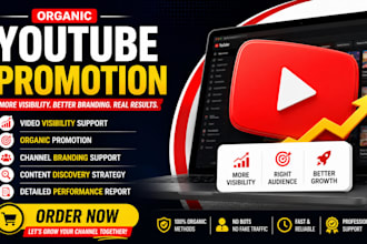 do organic youtube promotion video visibility channel branding support promotion