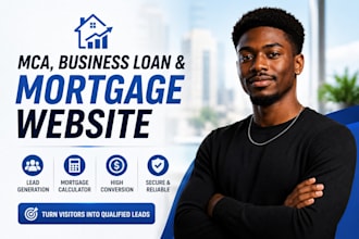 build mca website, business loan, mortgage website and lead generation site