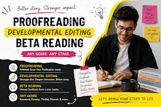 proofread, developmental book editing, novel book editor, beta read any genre